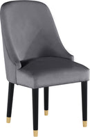 Omni Grey Velvet Dining Chair - Town Of Bargains Furniture - NY