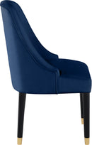 Omni Navy Velvet Dining Chair - Town Of Bargains Furniture - NY