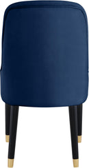 Omni Navy Velvet Dining Chair - Town Of Bargains Furniture - NY