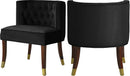 Perry Black Velvet Dining Chair - Town Of Bargains Furniture - NY