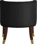 Perry Black Velvet Dining Chair - Town Of Bargains Furniture - NY