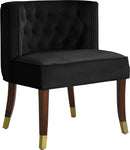Perry Black Velvet Dining Chair - Town Of Bargains Furniture - NY