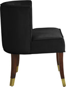 Perry Black Velvet Dining Chair - Town Of Bargains Furniture - NY