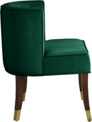 Perry Green Velvet Dining Chair - Town Of Bargains Furniture - NY