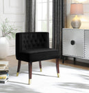 Perry Black Velvet Dining Chair - Town Of Bargains Furniture - NY