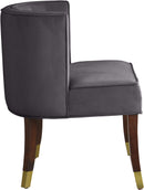 Perry Grey Velvet Dining Chair - Town Of Bargains Furniture - NY