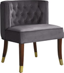 Perry Grey Velvet Dining Chair - Town Of Bargains Furniture - NY