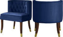 Perry Navy Velvet Dining Chair - Town Of Bargains Furniture - NY