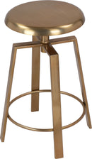 Lang Gold Counter/Bar Stool - Town Of Bargains Furniture - NY