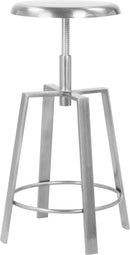 Lang Silver Counter/Bar Stool - Town Of Bargains Furniture - NY