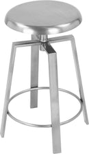 Lang Silver Counter/Bar Stool - Town Of Bargains Furniture - NY