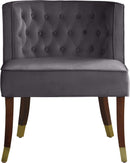 Perry Grey Velvet Dining Chair - Town Of Bargains Furniture - NY