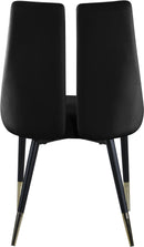 Sleek Black Velvet Dining Chair - Town Of Bargains Furniture - NY