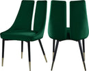 Sleek Green Velvet Dining Chair - Town Of Bargains Furniture - NY