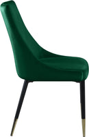 Sleek Green Velvet Dining Chair - Town Of Bargains Furniture - NY