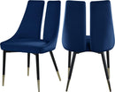 Sleek Navy Velvet Dining Chair - Town Of Bargains Furniture - NY
