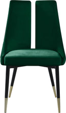 Sleek Green Velvet Dining Chair - Town Of Bargains Furniture - NY
