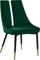 Sleek Green Velvet Dining Chair - Town Of Bargains Furniture - NY