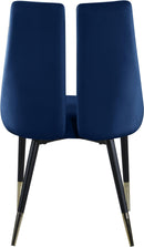 Sleek Navy Velvet Dining Chair - Town Of Bargains Furniture - NY
