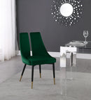 Sleek Green Velvet Dining Chair - Town Of Bargains Furniture - NY