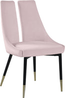 Sleek Pink Velvet Dining Chair - Town Of Bargains Furniture - NY
