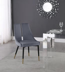 Sleek Grey Velvet Dining Chair - Town Of Bargains Furniture - NY