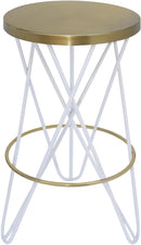 Mercury White / Gold Counter Stool