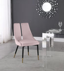 Sleek Pink Velvet Dining Chair - Town Of Bargains Furniture - NY