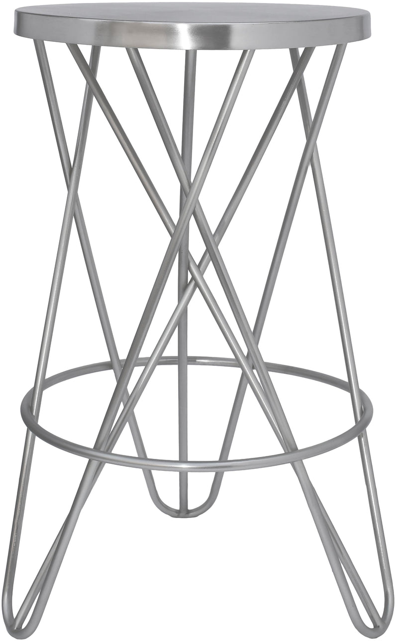 Mercury Silver Counter Stool