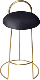 Ring Black Velvet Counter Stool - Town Of Bargains Furniture - NY