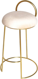 Ring Cream Velvet Counter Stool - Town Of Bargains Furniture - NY