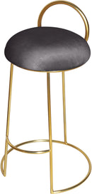 Ring Grey Velvet Counter Stool - Town Of Bargains Furniture - NY