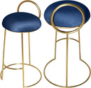 Ring Navy Velvet Counter Stool - Town Of Bargains Furniture - NY