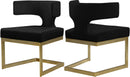 Alexandra Black Velvet Dining Chair - Town Of Bargains Furniture - NY