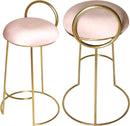 Ring Pink Velvet Counter Stool - Town Of Bargains Furniture - NY