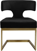 Alexandra Black Velvet Dining Chair - Town Of Bargains Furniture - NY