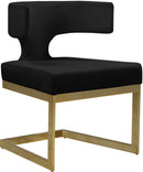 Alexandra Black Velvet Dining Chair - Town Of Bargains Furniture - NY