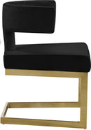 Alexandra Black Velvet Dining Chair - Town Of Bargains Furniture - NY