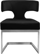 Alexandra Black Velvet Dining Chair - Town Of Bargains Furniture - NY