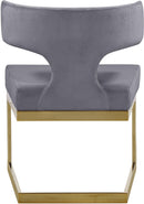 Alexandra Grey Velvet Dining Chair - Town Of Bargains Furniture - NY