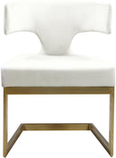 Alexandra Cream Velvet Dining Chair - Town Of Bargains Furniture - NY