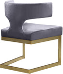 Alexandra Grey Velvet Dining Chair - Town Of Bargains Furniture - NY
