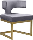 Alexandra Grey Velvet Dining Chair - Town Of Bargains Furniture - NY