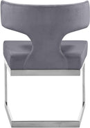 Alexandra Grey Velvet Dining Chair - Town Of Bargains Furniture - NY
