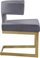 Alexandra Grey Velvet Dining Chair - Town Of Bargains Furniture - NY