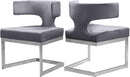 Alexandra Grey Velvet Dining Chair - Town Of Bargains Furniture - NY
