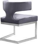 Alexandra Grey Velvet Dining Chair - Town Of Bargains Furniture - NY