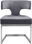 Alexandra Grey Velvet Dining Chair - Town Of Bargains Furniture - NY
