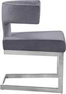 Alexandra Grey Velvet Dining Chair - Town Of Bargains Furniture - NY