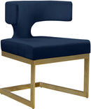 Alexandra Navy Velvet Dining Chair - Town Of Bargains Furniture - NY